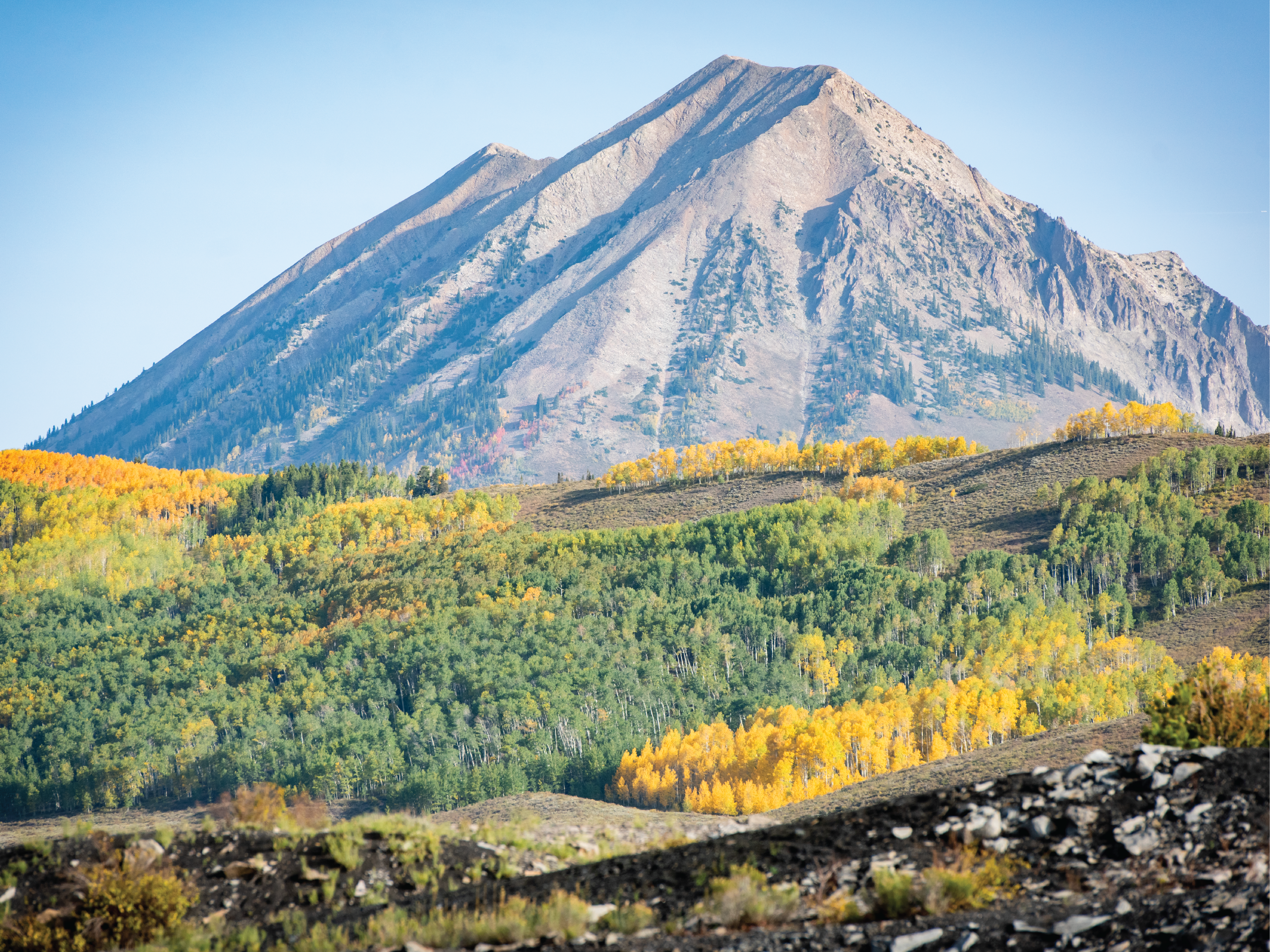 mountain on a sunny day 