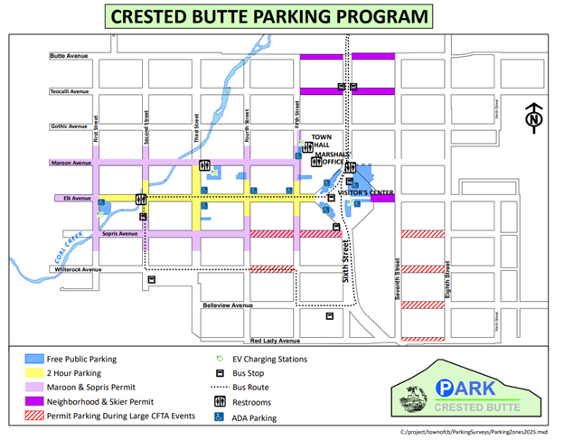 Crested Butte Parkin Program Map